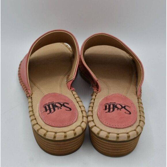 Sofft Womens Size 8.5 Nalanie Pink Leather Open Toe Slide Sandals Shoes - Picture 8 of 12